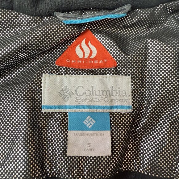 COLUMBIA Girls NORDIC STRIDER Jacket Waterproof Insulated Hooded Small 7-8 Gray - Picture 10 of 11